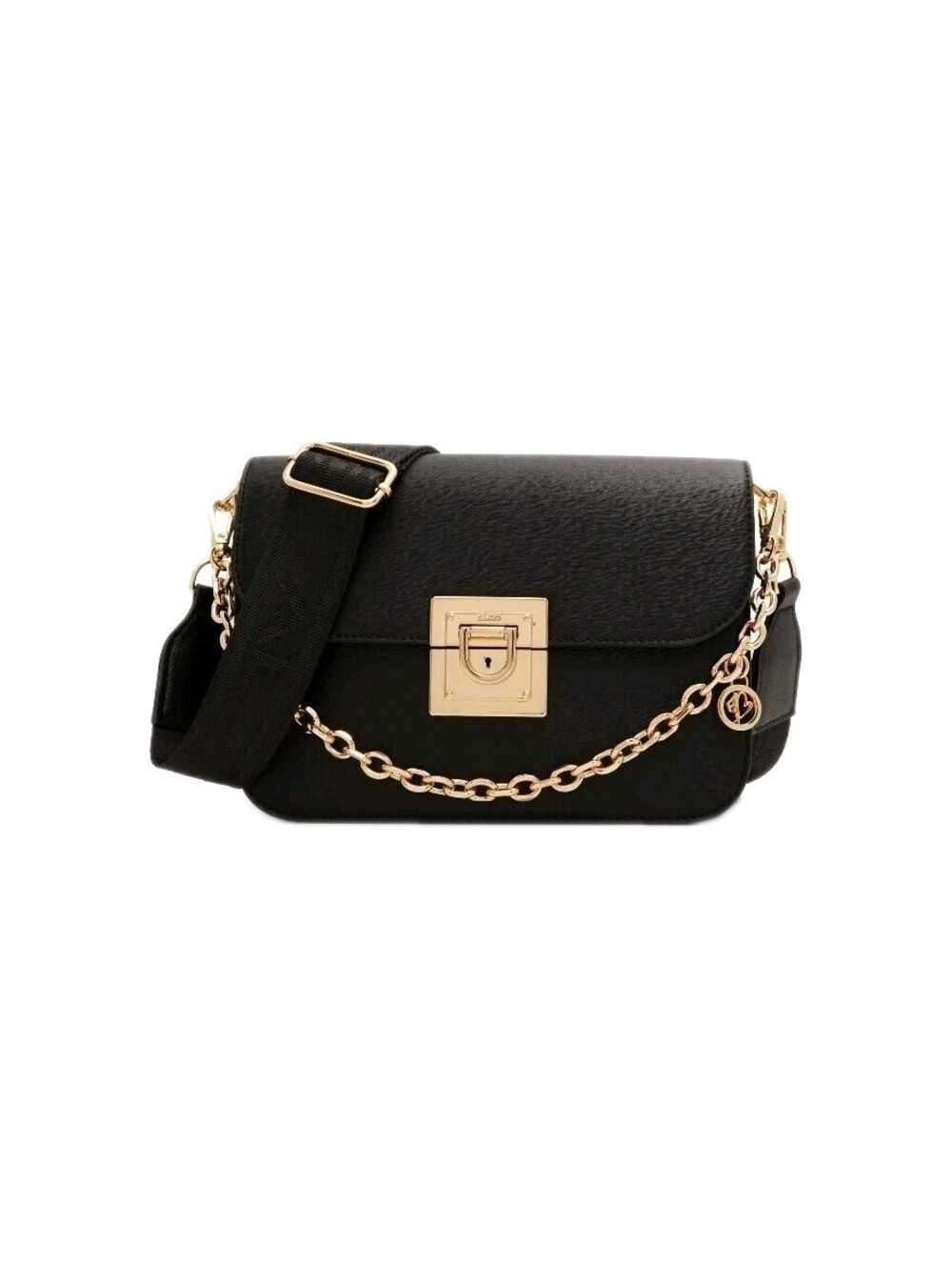 ALDO Womens Brea Cross Body Medium Black / Gold NEW Sealed